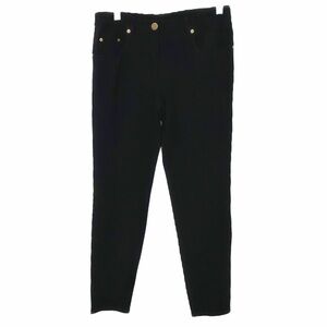 MOSCHINO BOUTIQUE BLACK MID-RISE STRETCH SKINNY PANTS - 6
